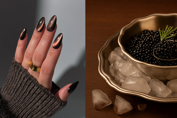 Luxurious Caviar Nails Manicure — the Trend of Winter 2025-2026