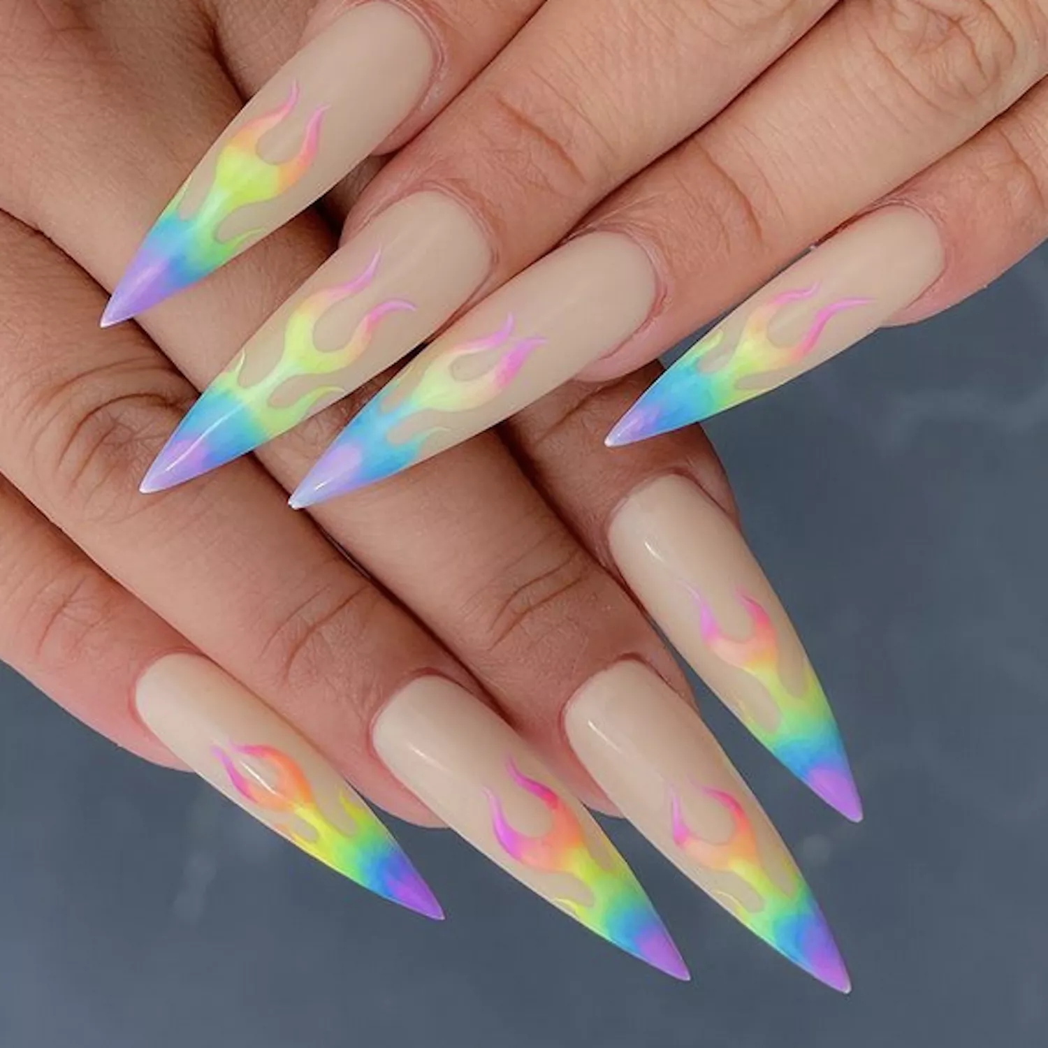 Fashionable manicure for stiletto nails: 17 original and mesmerising ideas