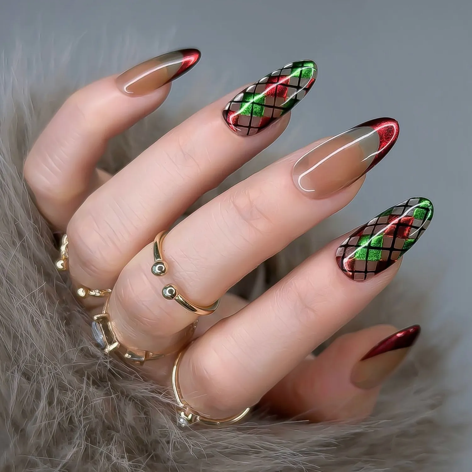 Маникюр на Новый год 2026 в стиле подарочной упаковки: лучшие праздничные идеи и фото